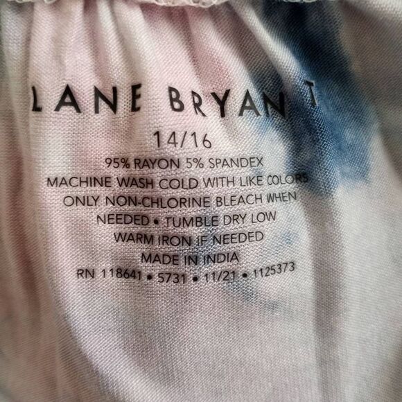 LANE BRYANT Swing Flutter-Sleeve Off-The-Shoulder Babydoll Tee SZ.14/16 NWT - Picture 8 of 11